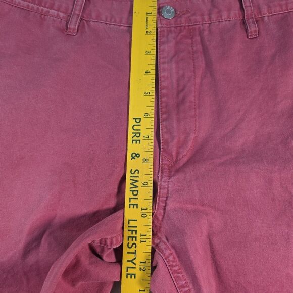 Gap Straight Vintage Khaki Pants Men's 35 x 32 Rooster Red Back Flap Pockets Y2K - Picture 7 of 9